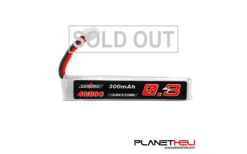 URUAV 3.8V 300mAh 40 / 80C 1S HV 4.35V PH2.0 Lipo Battery for Eachine TRASHCAN Snapper6 7 Mobula7